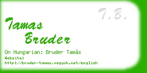 tamas bruder business card